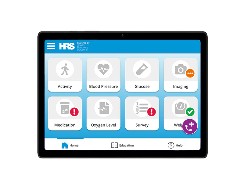 screenshot of Health Recovery Solutions